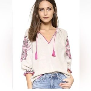 Beautiful embroidered Ulla Johnson Blouse size 2